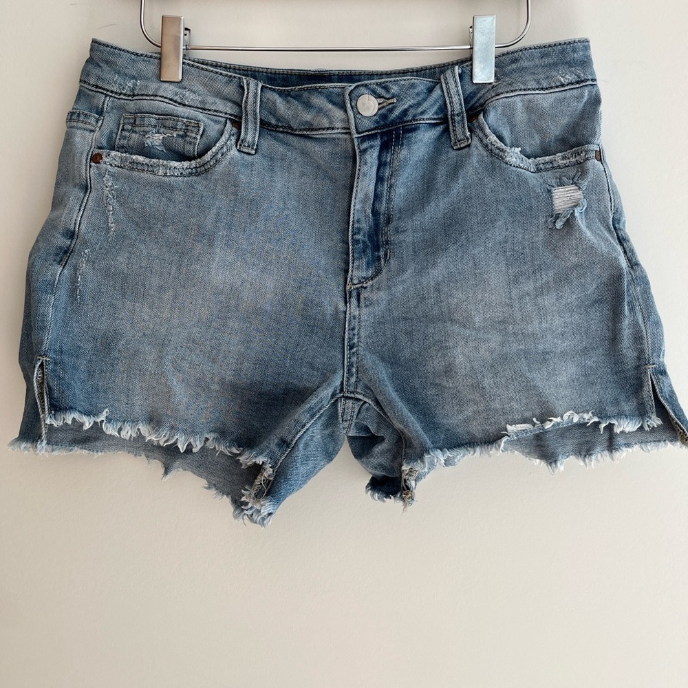 JOE’S Jeans Distressed Denim Raw Edge Mid-Rise Shorts Casual Summer Vacation